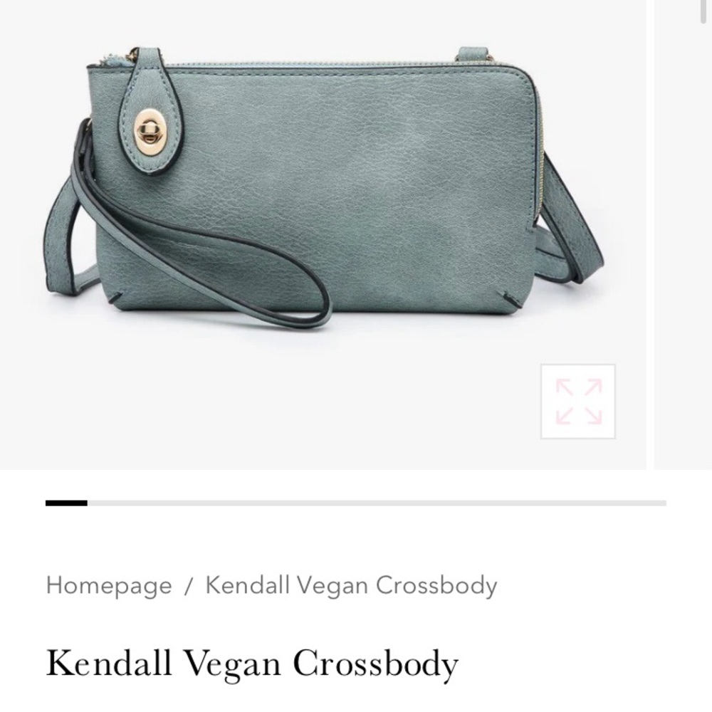 Kendall Vegan Crossbody Bag - Blue